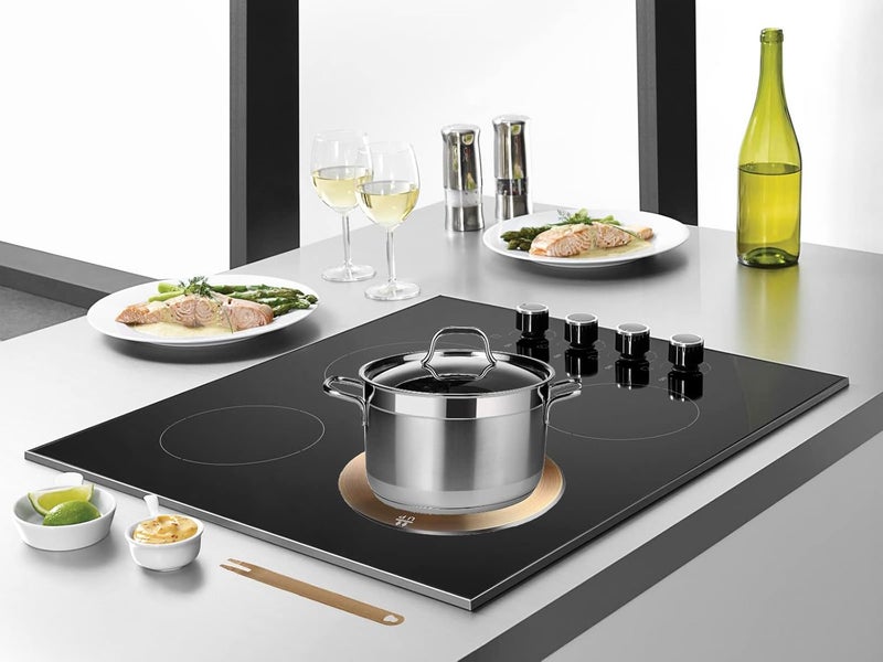 Grourarty Heat Diffuser Plate, Grouarty Stainless Steel Cooking Induction Adapter Simmer Plate for Electric Gas Glass Cooktop Hob Ring, Induction Cooktop Converter Plate With Handle (7.9inch) - Image 5